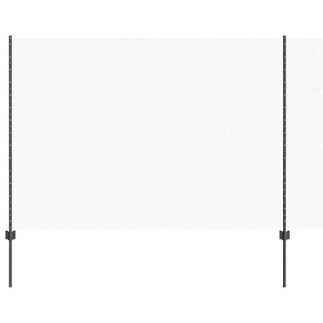 Vidaxl hek met paal grijs 1,6 x 25 m staal en pvc