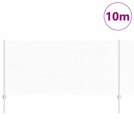 Vidaxl hek met paal zilver 1 x 10 m staal