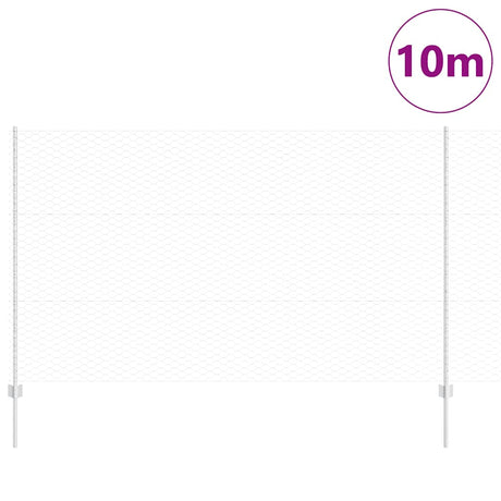 Vidaxl hek met paal zilver 1,4 x 10 m staal