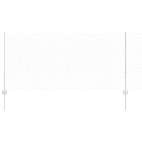 Vidaxl hek met paal zilver 1 x 25 m staal