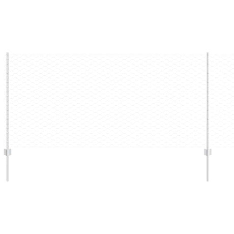 Vidaxl hek met paal zilver 1 x 25 m staal