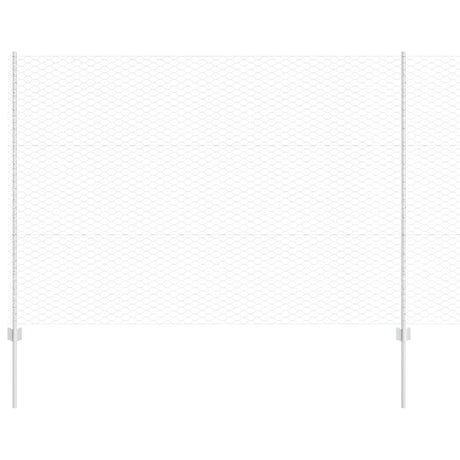 Vidaxl hek met paal zilver 1,5 x 25 m staal