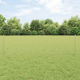 Vidaxl hek met paal zilver 0,6 x 50 m staal