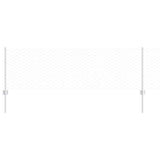 Vidaxl hek met paal zilver 0,6 x 50 m staal