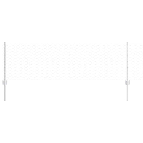 Vidaxl hek met paal zilver 0,6 x 50 m staal