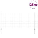 Vidaxl hek met paal zilver 1 x 25 m staal