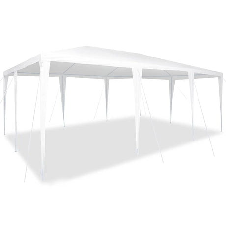 Vidaxl partytent wit 600 x 400 x 266 cm polyethyleen en staal