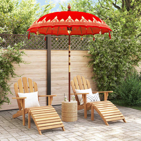 Vidaxl balinese parasol rood 185 x 185 x 260 cm