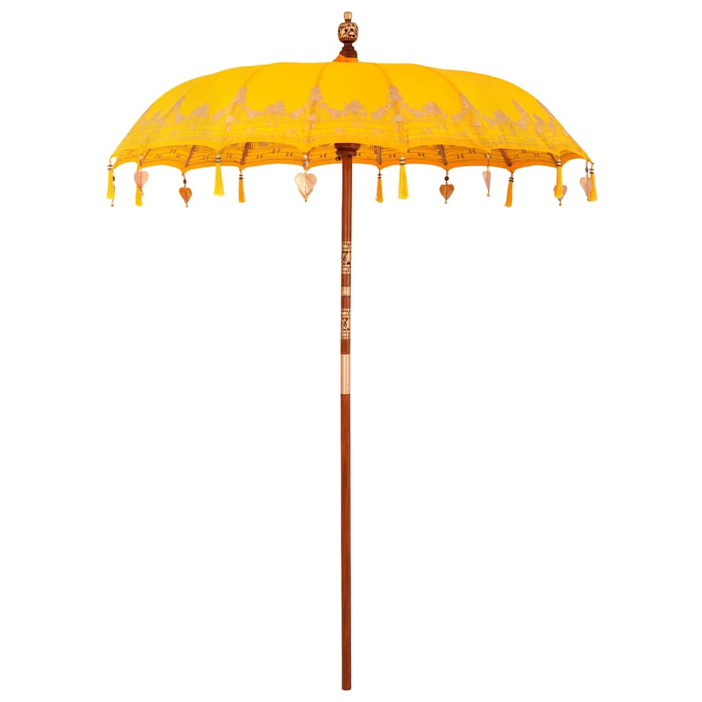 Vidaxl balinese parasol geel 185 x 185 x 260 cm