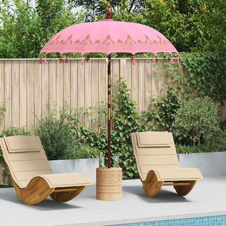 Vidaxl balinese parasol roze 185 x 185 x 260 cm