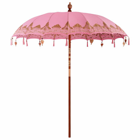 Vidaxl balinese parasol roze 215 x 215 x 260 cm