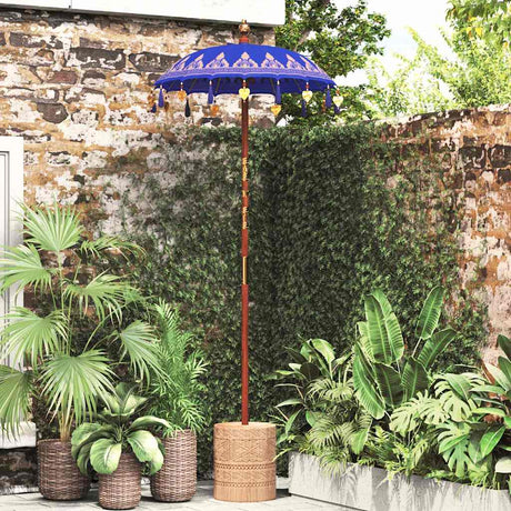 Vidaxl balinese parasol blauw 125 x 125 x 260 cm