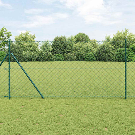 Vidaxl kettenschakelhek groen 10 x 1 m staal