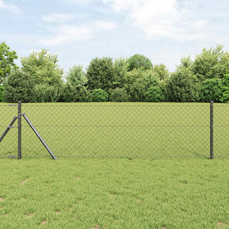 Vidaxl kettenschakelhek grijs 25 x 0,4 m staal
