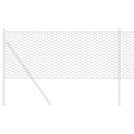 Vidaxl hexagon hek grijs 0,6 x 50 m pvc