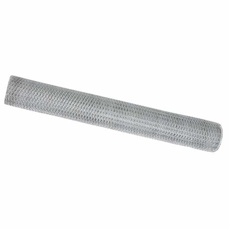 Vidaxl hexagon hek zilver 1,4 x 50 m gegalvaniseerd staal
