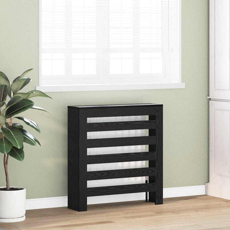 Vidaxl radiatorafdekking zwart eiken 78 x 20 x 82 cm bewerkt hout