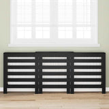 Vidaxl radiatorafdekking zwart eiken 205 x 21,5 x 83,5 cm bewerkt hout