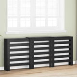 Vidaxl radiatorafdekking zwart eiken 205 x 21,5 x 83,5 cm bewerkt hout