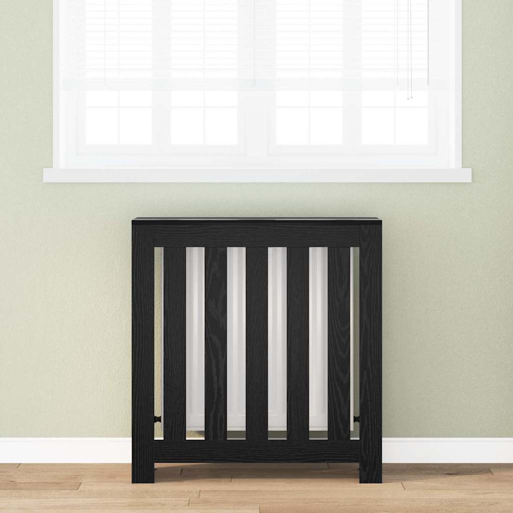 Vidaxl radiatorafdekking zwart eiken 78 x 20 x 82 cm bewerkt hout