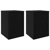 Vidaxl plantenstandaard 2 pcs zwart eiken 25 x 25 x 35 cm bewerkt hout