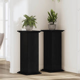 Vidaxl plantenstandaard zwart eiken 33 x 33 x 80 cm bewerkt hout
