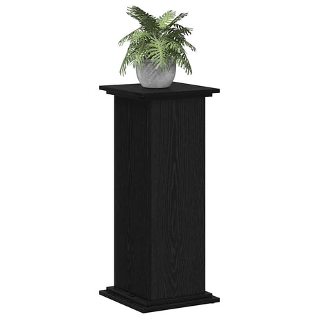 Vidaxl plantenstandaard zwart eiken 33 x 33 x 80 cm bewerkt hout