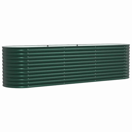 Vidaxl verhoogd bed groen 320 x 80 x 81 cm staal