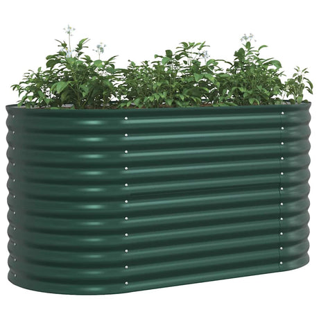 Vidaxl verhoogd bed groen 160 x 80 x 81 cm staal