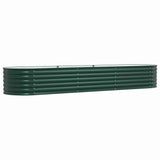 Vidaxl verhoogd bed groen 320 x 80 x 44 cm staal
