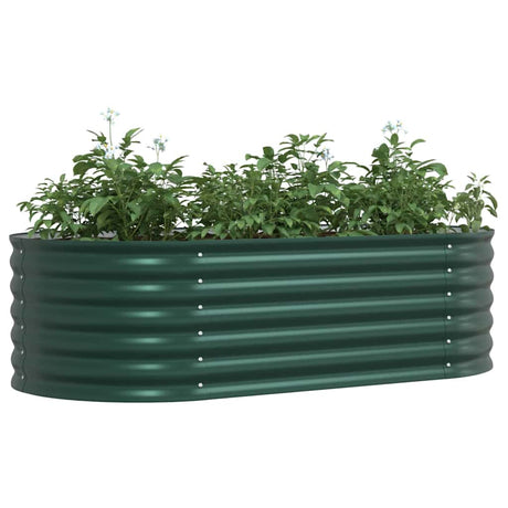 Vidaxl verhoogd bed groen 160 x 80 x 44 cm staal