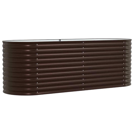 Vidaxl verhoogd bed bruin 240 x 80 x 81 cm staal