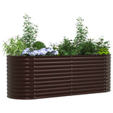 Vidaxl verhoogd bed bruin 240 x 80 x 81 cm staal