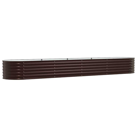 Vidaxl verhoogd bed bruin 400 x 80 x 44 cm staal