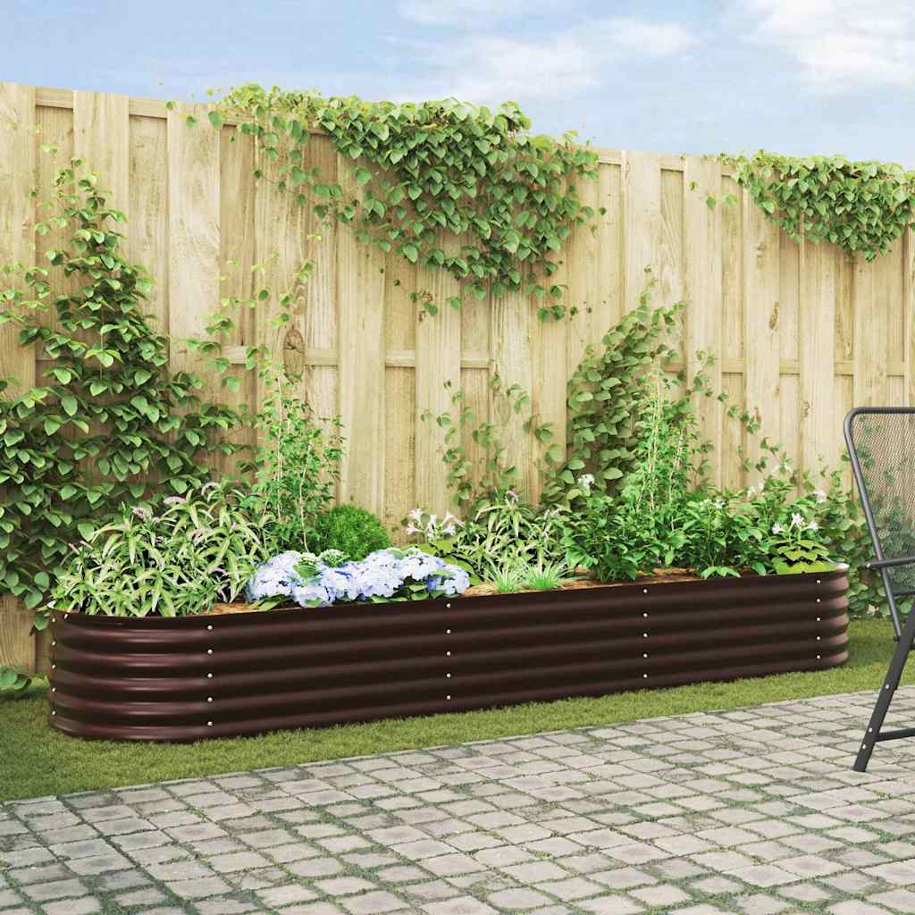 Vidaxl verhoogd bed bruin 320 x 80 x 44 cm staal