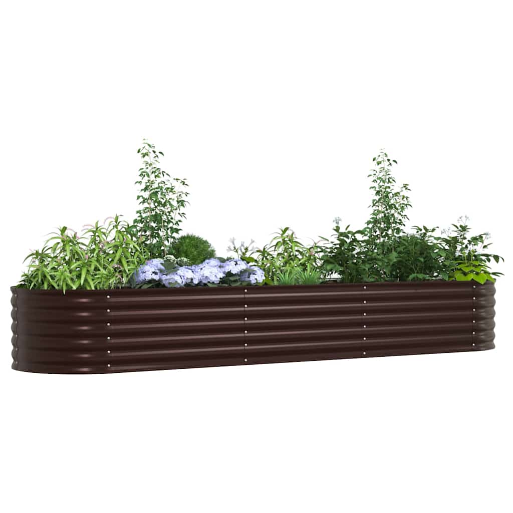 Vidaxl verhoogd bed bruin 320 x 80 x 44 cm staal
