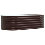 Vidaxl verhoogd bed bruin 160 x 80 x 44 cm staal