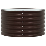 Vidaxl verhoogd bed bruin 80 x 80 x 44 cm staal