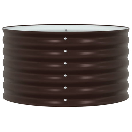 Vidaxl verhoogd bed bruin 80 x 80 x 44 cm staal