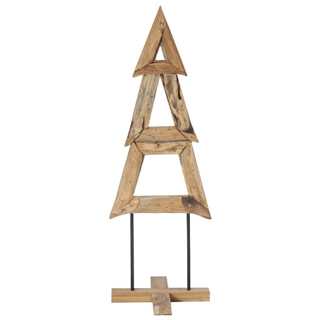 Vidaxl kerstboom met standaard bruin 120 cm massief teakhout