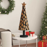 Vidaxl kerstboom met standaard bruin 90 cm massief teakhout