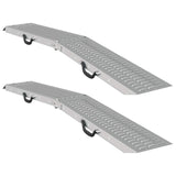 Vidaxl laadhelling 200 kg 2 pcs zilver 166 x 23 x 4,5 cm