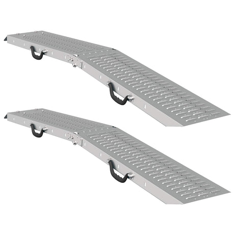 Vidaxl laadhelling 200 kg 2 pcs zilver 166 x 23 x 4,5 cm