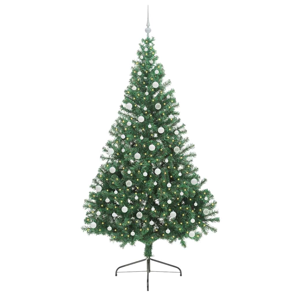 Vidaxl kunstmatig voorverlicht kerstboom met 300 led groen 240 cm pvc
