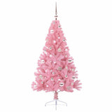 Vidaxl kunstmatig voorverlicht kerstboom met 150 led roze 150 cm pvc