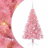 Vidaxl kunstmatig voorverlicht kerstboom met 150 led roze 150 cm pvc