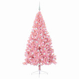 Vidaxl kunstmatig voorverlicht kerstboom met 300 led roze 180 cm pvc