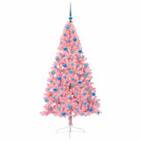 Vidaxl kunstmatig voorverlicht kerstboom met 300 led roze 180 cm pvc