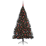 Vidaxl kunstmatig voorverlicht kerstboom met 300 led zwart 180 cm pvc