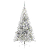 Vidaxl kunstmatig voorverlicht kerstboom met 300 led zilver 210 cm pet